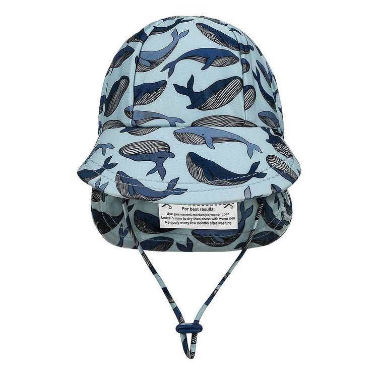 KIDS SWIM LEGIONNAIRE BEACH HAT - WHALE 0-3 mths / 37cm / XXS by BEDHEAD HATS - The Playful Collective