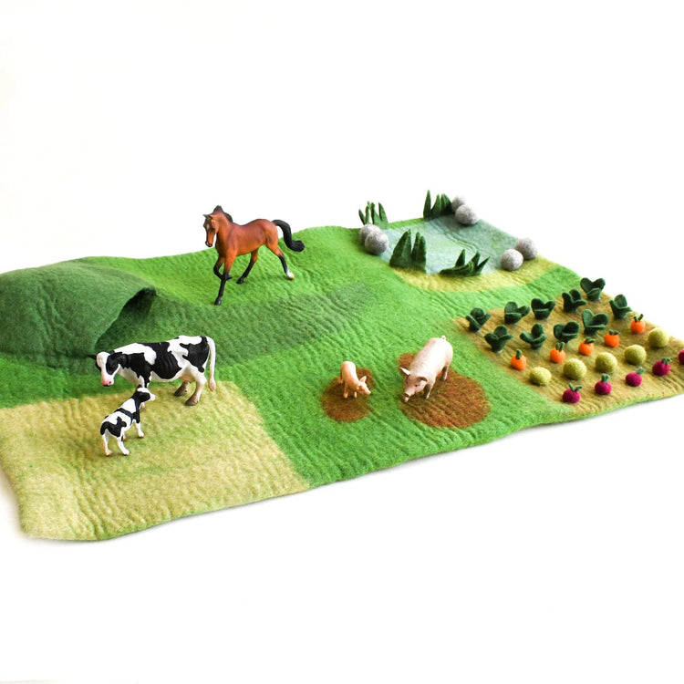 LARGE FARM FELT PLAY MAT PLAYSCAPE by TARA TREASURES - The Playful Collective