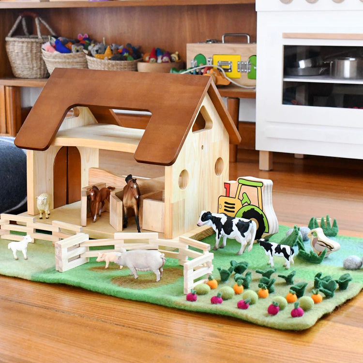 LARGE FARM FELT PLAY MAT PLAYSCAPE by TARA TREASURES - The Playful Collective