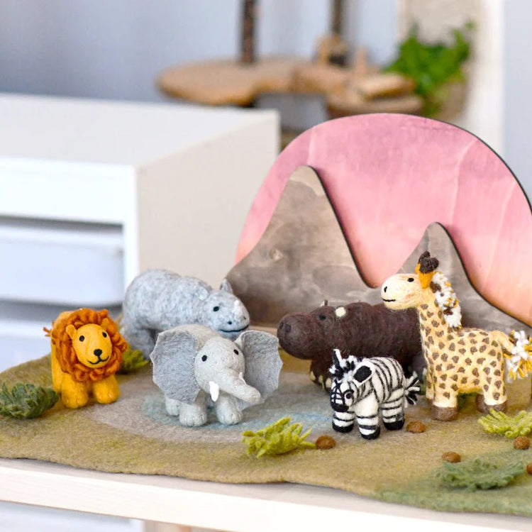 LARGE SAFARI FELT PLAY MAT PLAYSCAPE by TARA TREASURES - The Playful Collective