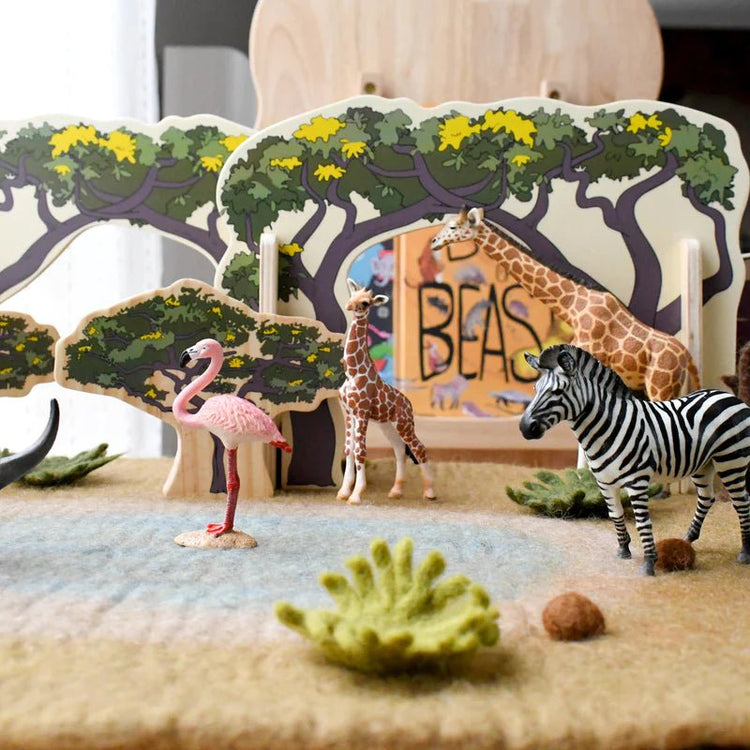 LARGE SAFARI FELT PLAY MAT PLAYSCAPE by TARA TREASURES - The Playful Collective