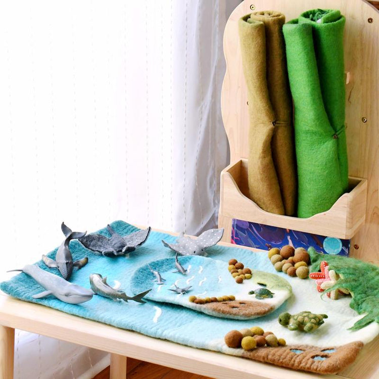 LARGE SEA AND ROCKPOOL PLAY MAT PLAYSCAPE by TARA TREASURES - The Playful Collective