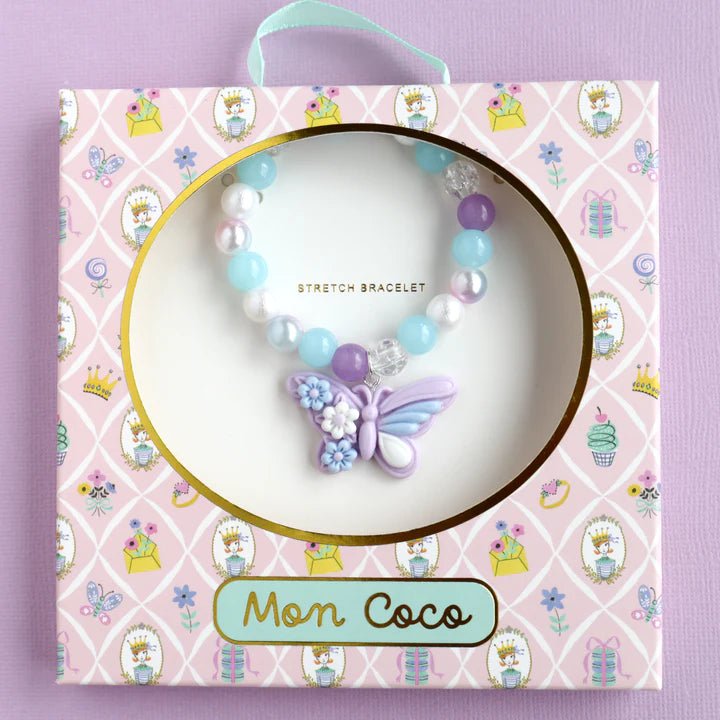 LAUREN HINKLEY | MON COCO LAVENDER BUTTERFLY ELASTIC BRACELET by LAUREN HINKLEY AUSTRALIA - The Playful Collective