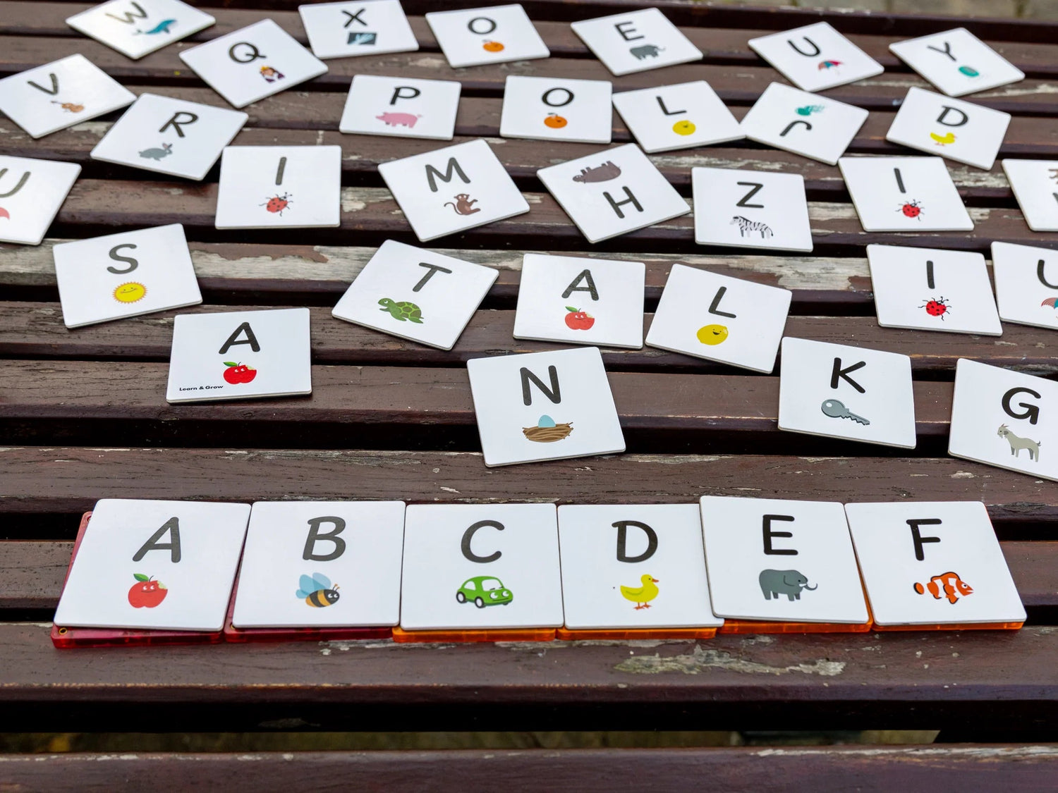 LEARN & GROW | MAGNETIC TILE TOPPER - ALPHABET UPPER CASE PACK (40 PIECE) by LEARN & GROW TOYS - The Playful Collective