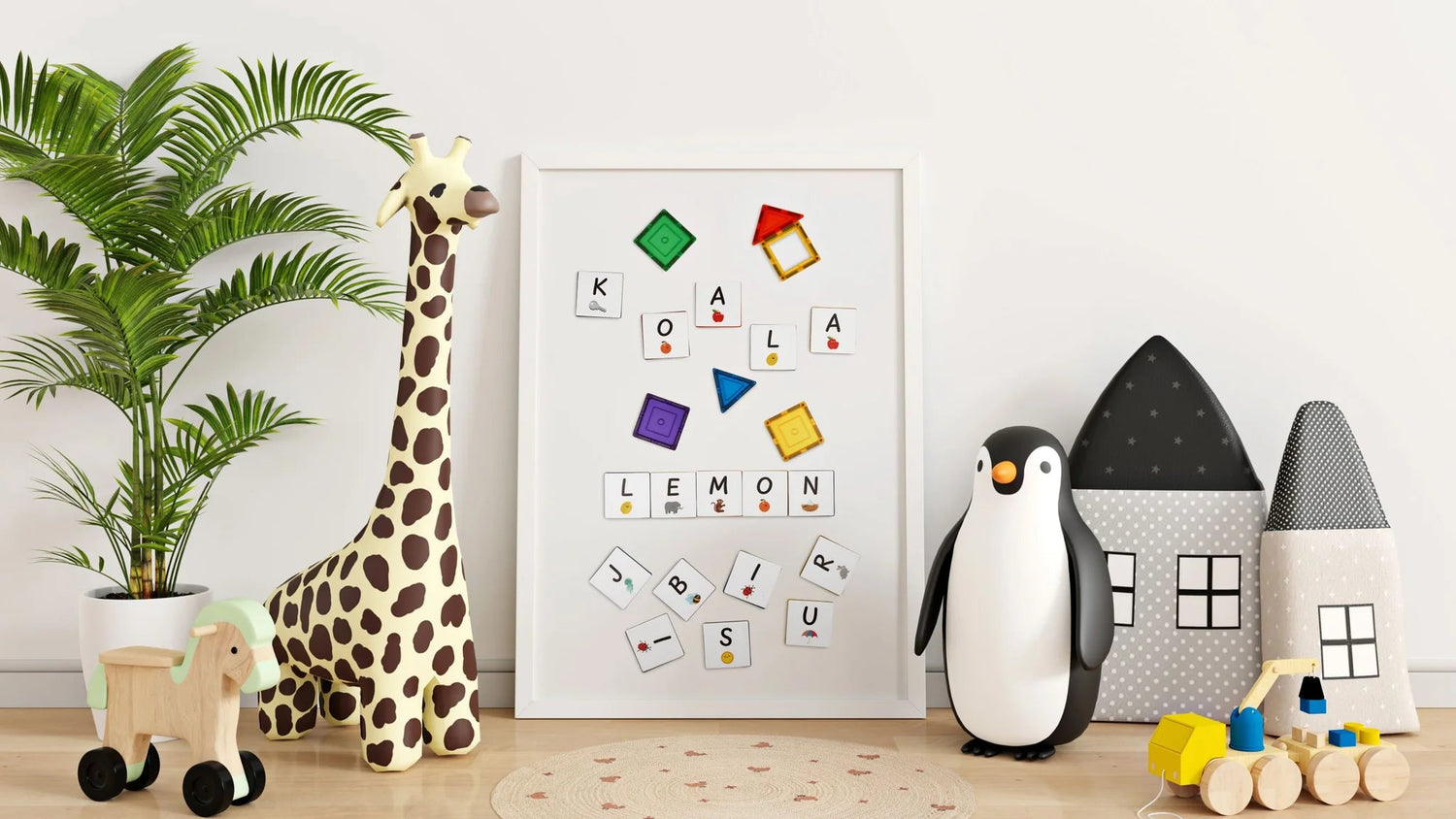 LEARN & GROW | MAGNETIC TILE TOPPER - ALPHABET UPPER CASE PACK (40 PIECE) by LEARN & GROW TOYS - The Playful Collective