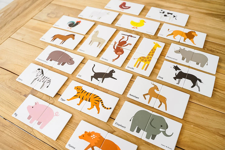 LEARN & GROW | MAGNETIC TILE TOPPER - DUO ANIMAL PUZZLE PACK (40 PIECE) by LEARN & GROW TOYS - The Playful Collective