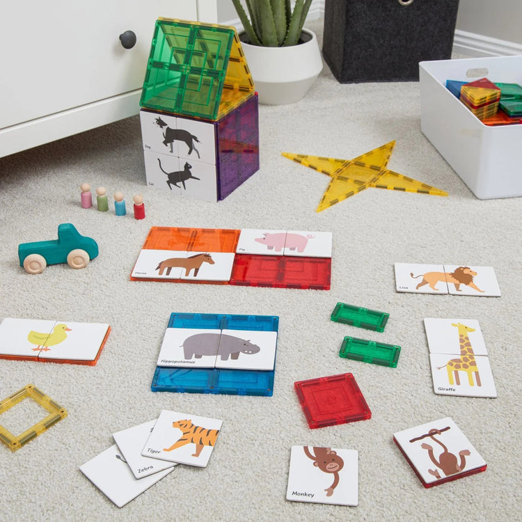 LEARN & GROW | MAGNETIC TILE TOPPER - DUO ANIMAL PUZZLE PACK (40 PIECE) by LEARN & GROW TOYS - The Playful Collective