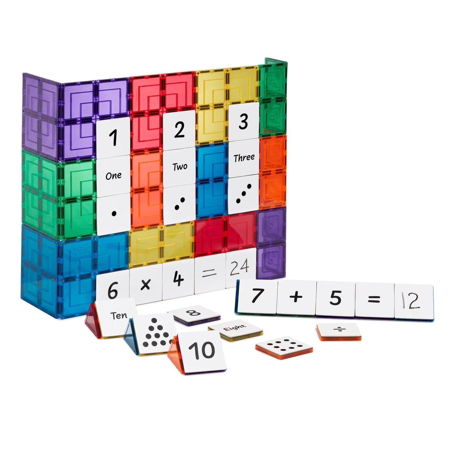 LEARN & GROW | MAGNETIC TILE TOPPER - NUMERIC PACK (40 PIECE) by LEARN & GROW TOYS - The Playful Collective
