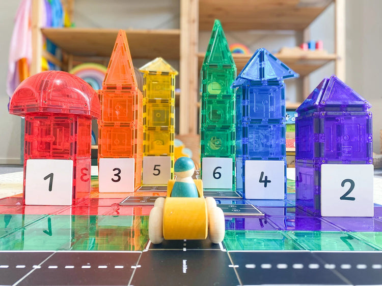 LEARN & GROW | MAGNETIC TILE TOPPER - NUMERIC PACK (40 PIECE) by LEARN & GROW TOYS - The Playful Collective