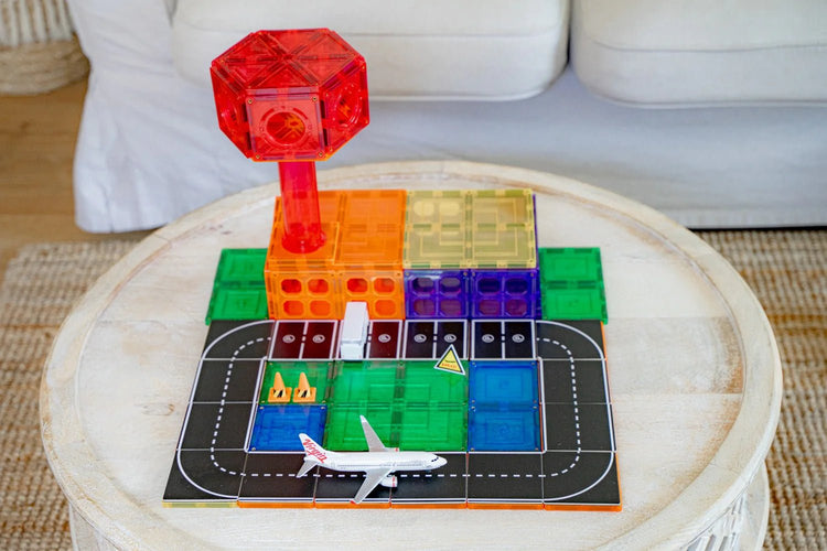 LEARN & GROW | MAGNETIC TILE TOPPER - ROAD PACK (40 PIECE) by LEARN & GROW TOYS - The Playful Collective