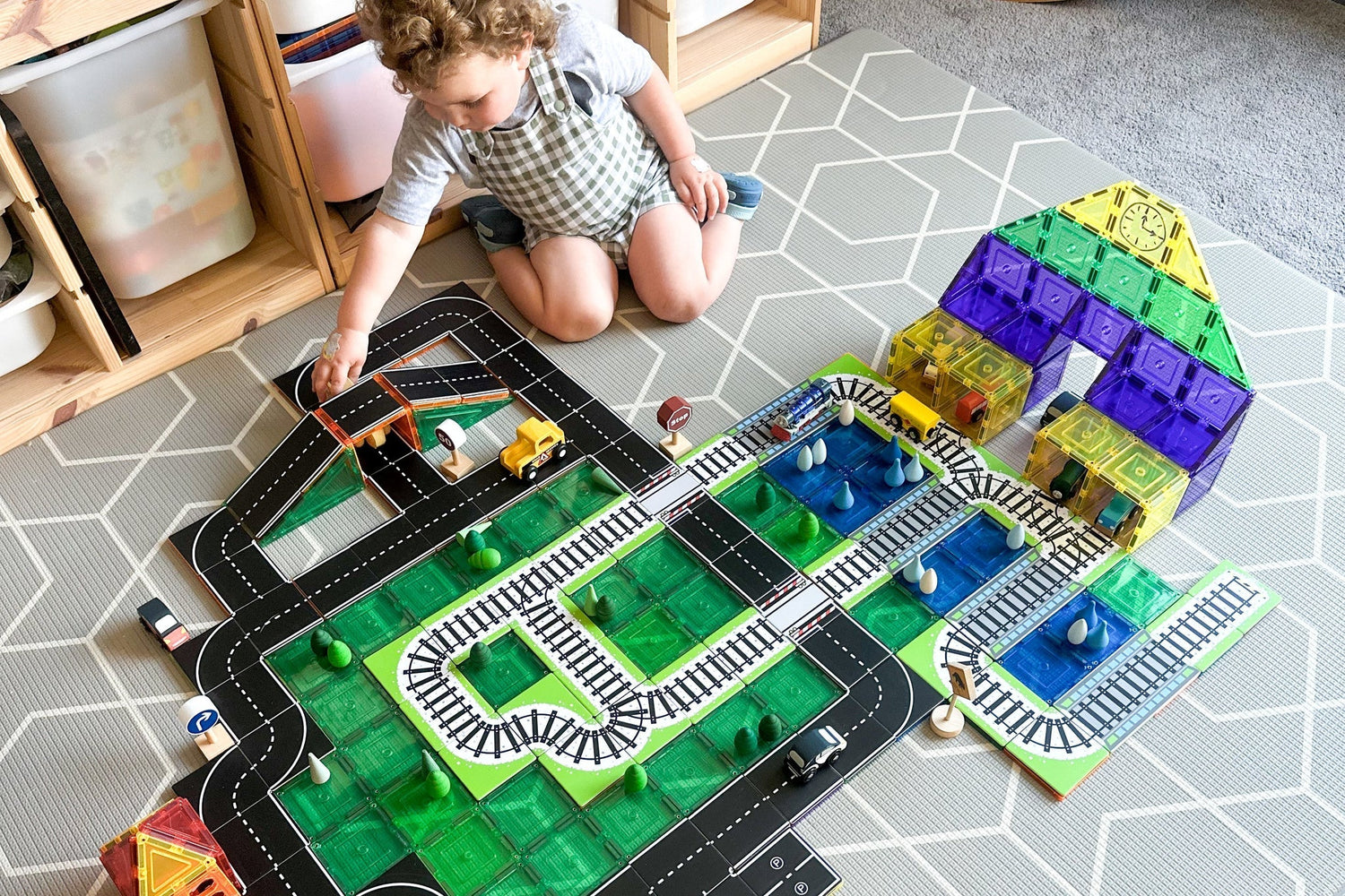 LEARN & GROW | MAGNETIC TILE TOPPER - TRAIN PACK (36 PIECE) *PRE-ORDER* by LEARN & GROW TOYS - The Playful Collective