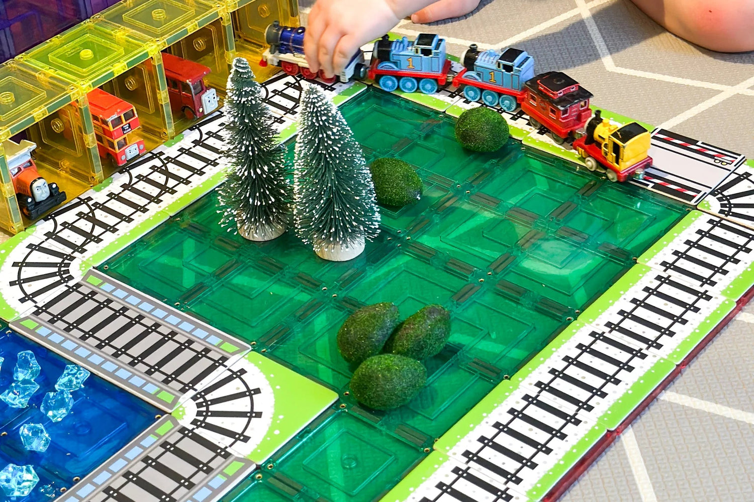 LEARN & GROW | MAGNETIC TILE TOPPER - TRAIN PACK (36 PIECE) *PRE-ORDER* by LEARN & GROW TOYS - The Playful Collective