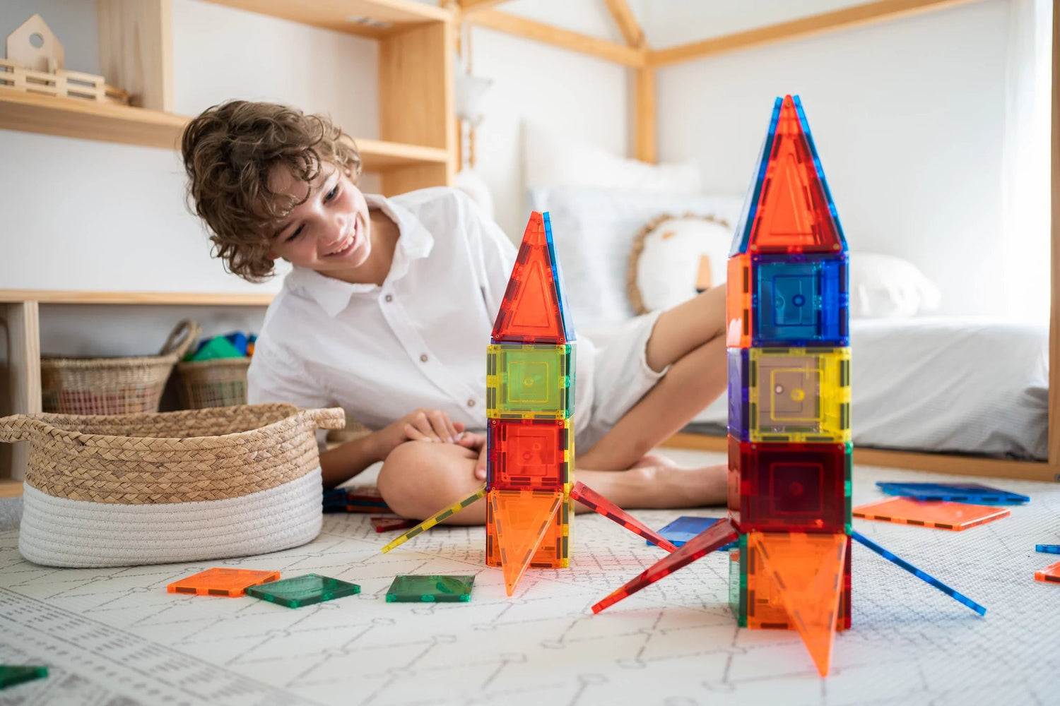 LEARN & GROW MAGNETIC TILES - 110 PIECE SET (NEW DESIGN) by LEARN & GROW TOYS - The Playful Collective