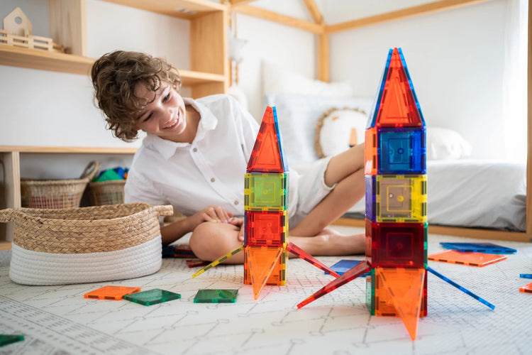 LEARN & GROW MAGNETIC TILES - 110 PIECE SET (NEW DESIGN) by LEARN & GROW TOYS - The Playful Collective