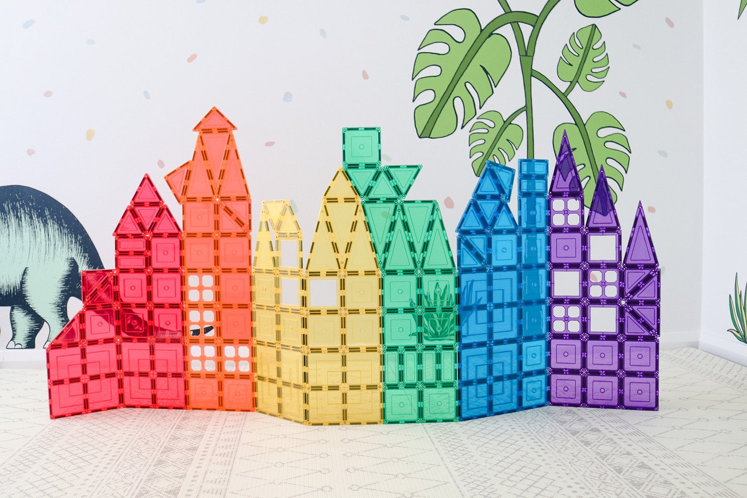 LEARN & GROW MAGNETIC TILES - 64 PIECE SET (NEW DESIGN) by LEARN & GROW TOYS - The Playful Collective