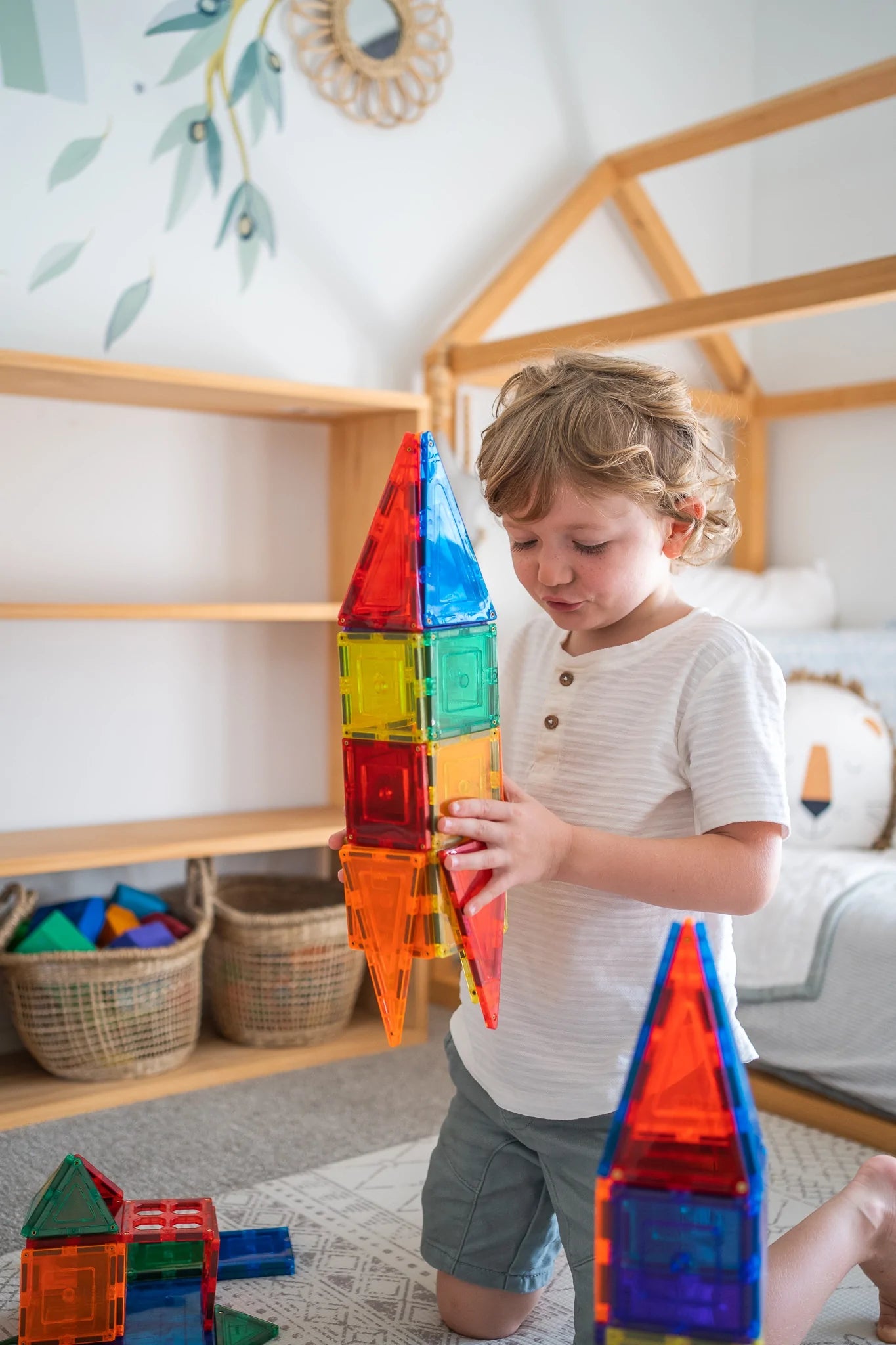 LEARN & GROW MAGNETIC TILES - 64 PIECE SET (NEW DESIGN) by LEARN & GROW TOYS - The Playful Collective