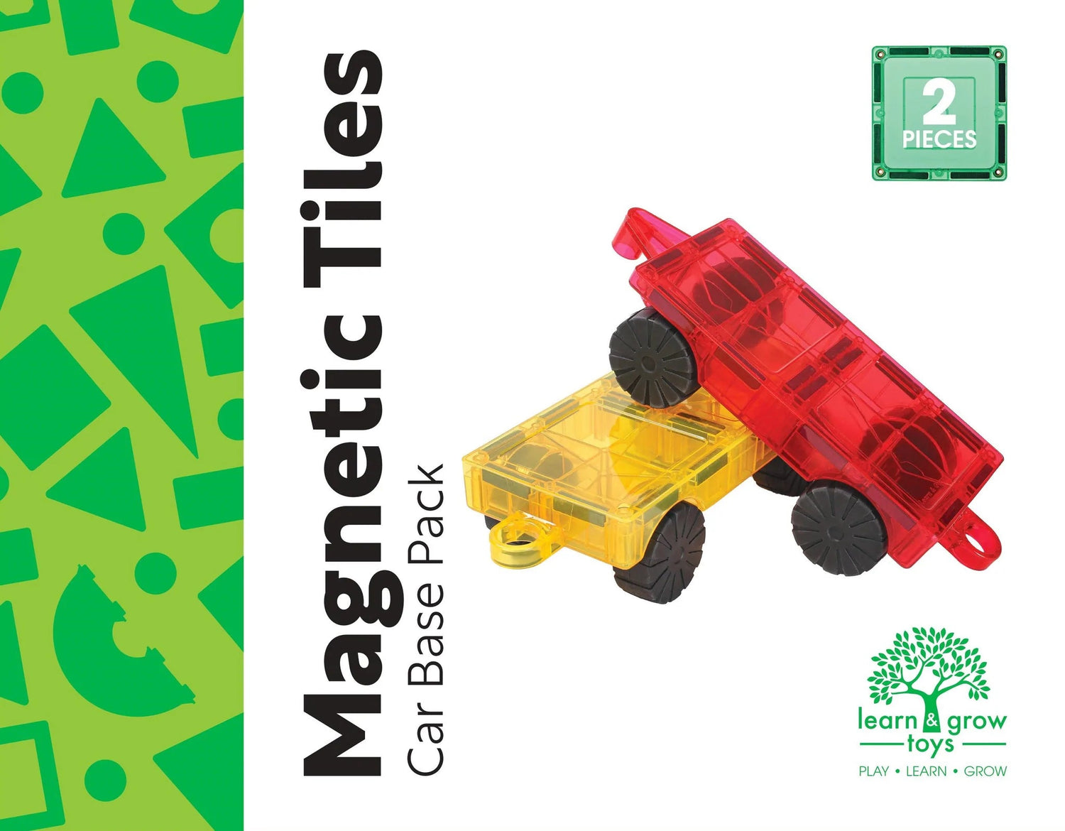 LEARN & GROW MAGNETIC TILES - CAR BASE (2 PIECE) *PRE-ORDER* by LEARN & GROW TOYS - The Playful Collective