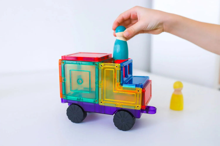 LEARN & GROW MAGNETIC TILES - CAR PACK 28 PIECE (NEW DESIGN) by LEARN & GROW TOYS - The Playful Collective