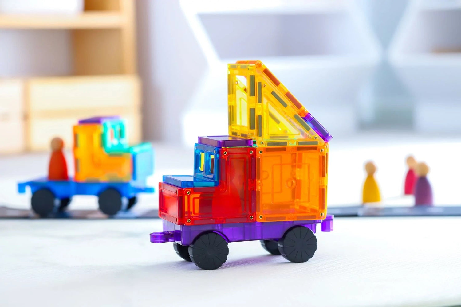 LEARN & GROW MAGNETIC TILES - CAR PACK 28 PIECE (NEW DESIGN) by LEARN & GROW TOYS - The Playful Collective