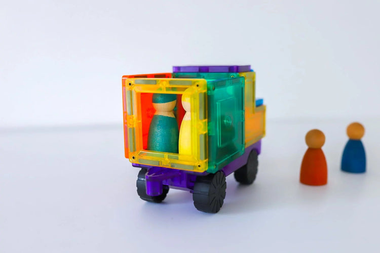 LEARN & GROW MAGNETIC TILES - CAR PACK 28 PIECE (NEW DESIGN) by LEARN & GROW TOYS - The Playful Collective