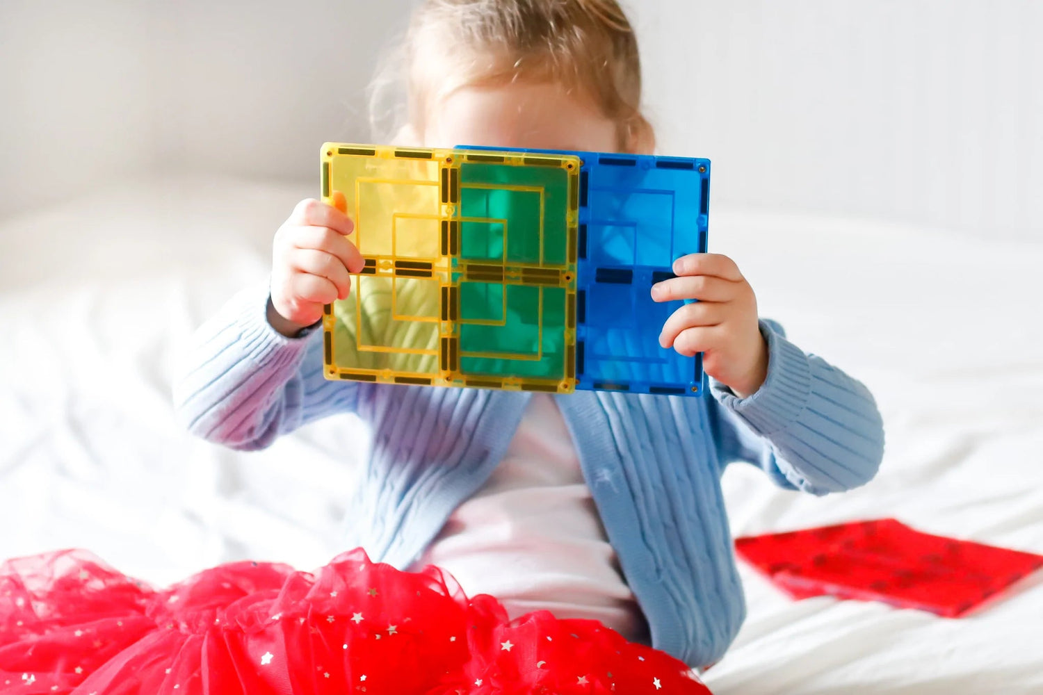 LEARN & GROW MAGNETIC TILES - LARGE SQUARE 8 PIECE PACK (NEW DESIGN) by LEARN & GROW TOYS - The Playful Collective