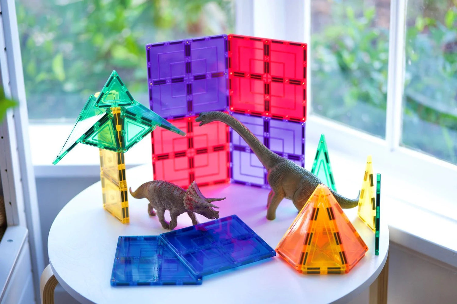 LEARN & GROW MAGNETIC TILES - LARGE SQUARE 8 PIECE PACK (NEW DESIGN) by LEARN & GROW TOYS - The Playful Collective