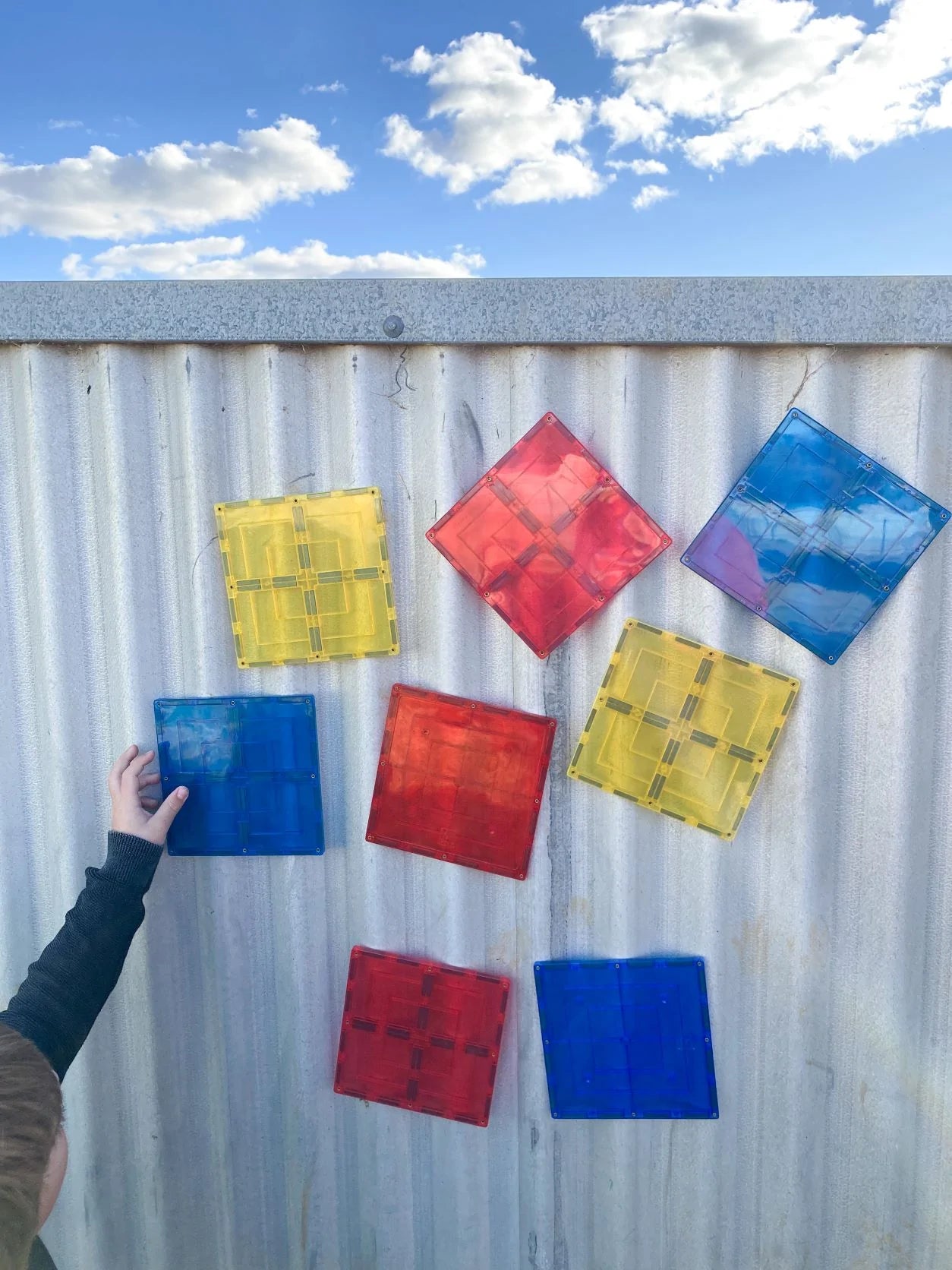 LEARN & GROW MAGNETIC TILES - LARGE SQUARE 8 PIECE PACK (NEW DESIGN) by LEARN & GROW TOYS - The Playful Collective