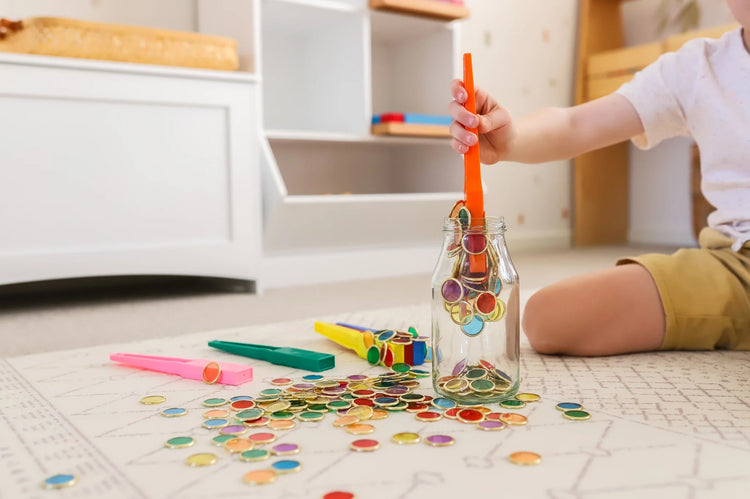 LEARN & GROW METAL RIMMED COUNTING CHIPS by LEARN & GROW TOYS - The Playful Collective