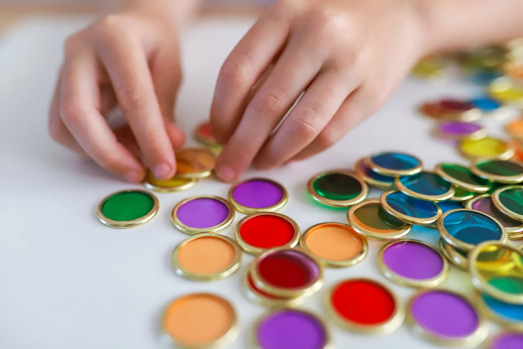 LEARN & GROW METAL RIMMED COUNTING CHIPS by LEARN & GROW TOYS - The Playful Collective