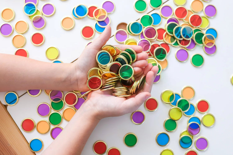 LEARN & GROW METAL RIMMED COUNTING CHIPS by LEARN & GROW TOYS - The Playful Collective