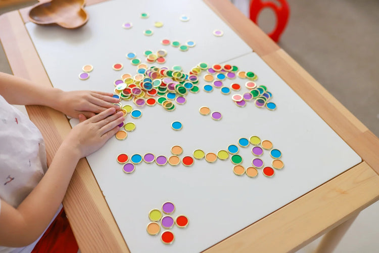 LEARN & GROW METAL RIMMED COUNTING CHIPS by LEARN & GROW TOYS - The Playful Collective