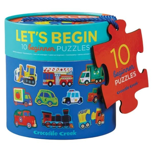 LET'S BEGIN 2 PC PUZZLE - VEHICLES by CROCODILE CREEK - The Playful Collective