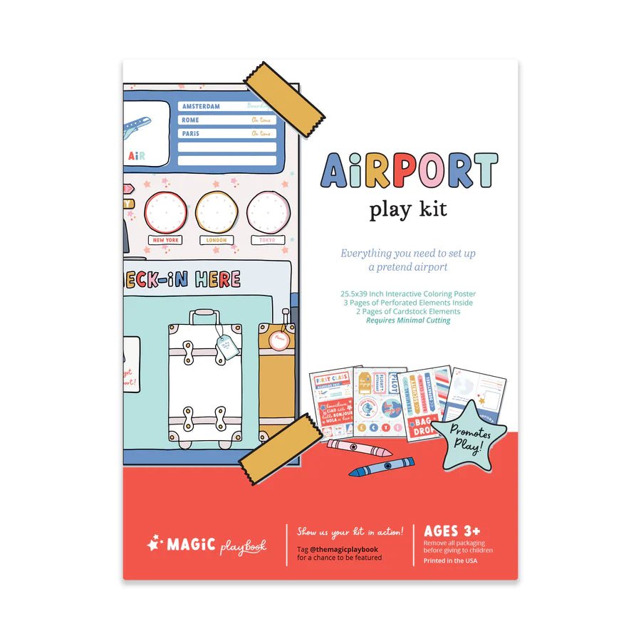 MAGIC PLAYBOOK | PRETEND PLAY AIRPORT INSPIRED PLAY KIT by MAGIC PLAYBOOK - The Playful Collective