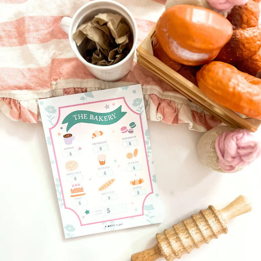 MAGIC PLAYBOOK | PRETEND PLAY "THE BAKERY" NOTEPAD by MAGIC PLAYBOOK - The Playful Collective