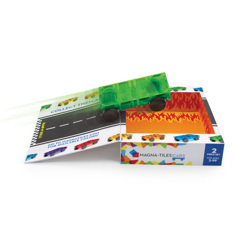 MAGNA-TILES | CARS 2 PIECE EXPANSION SET - GREEN & YELLOW *COMING SOON* by MAGNA-TILES - The Playful Collective