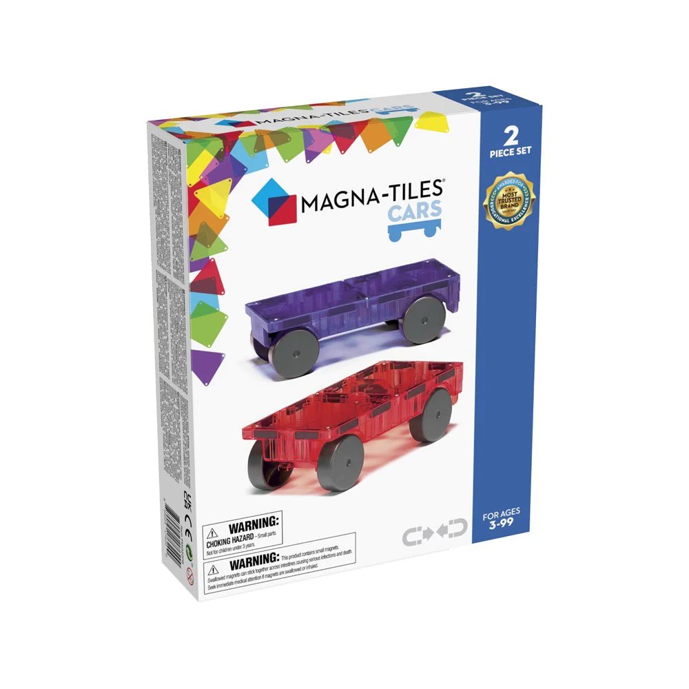 Magna Tiles Cars 2 Piece Expansion Set Purple Red by Magna