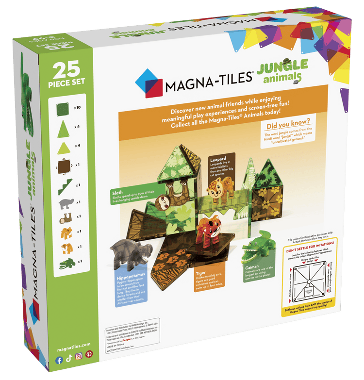 MAGNA-TILES | JUNGLE ANIMALS - 25 PIECE SET by MAGNA-TILES - The Playful Collective