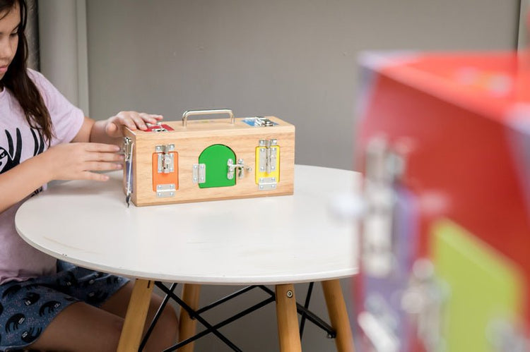 MAMAGENIUS | ORIGINAL LOCK ACTIVITY BOX by MAMAGENIUS - The Playful Collective