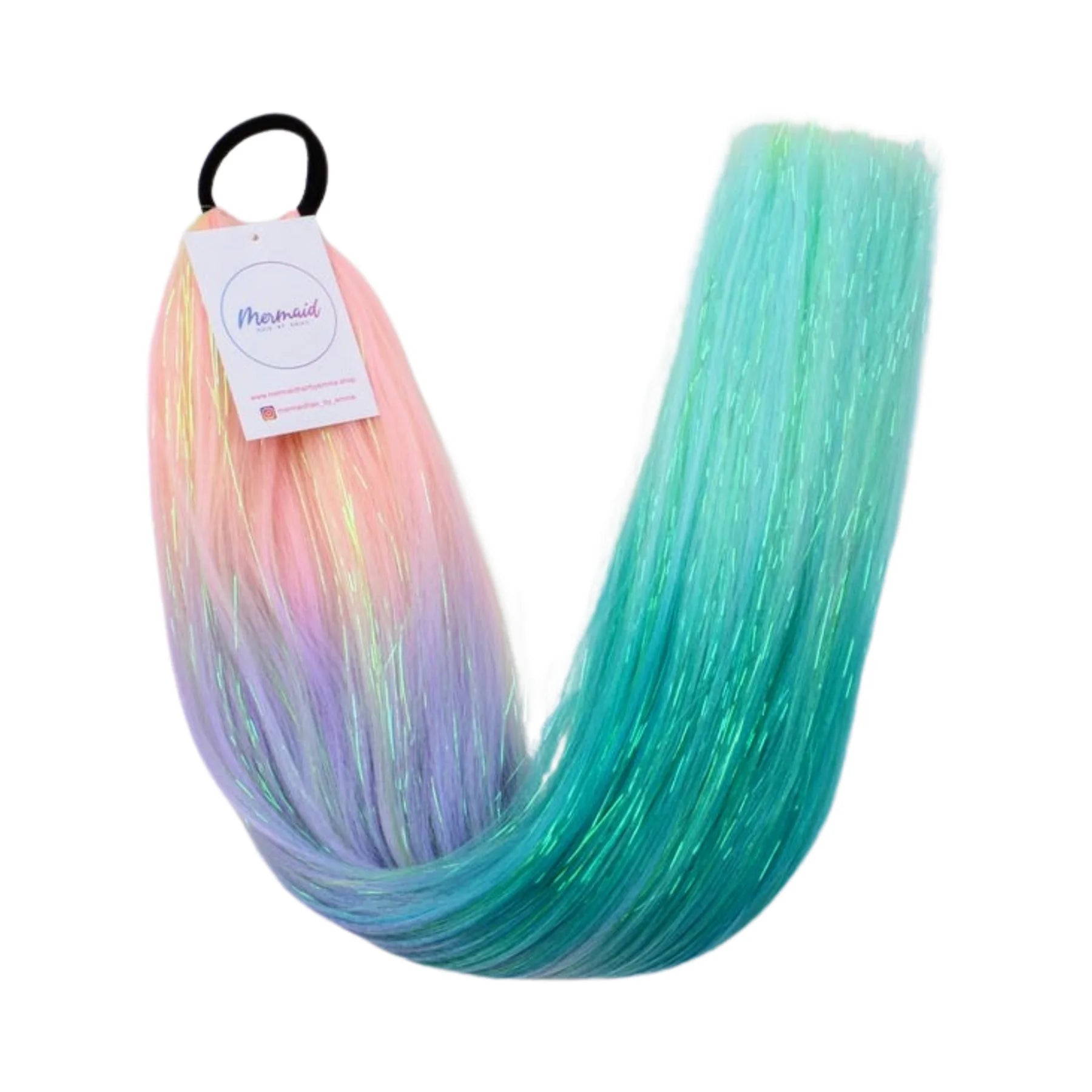 Pixi With Tinsel Hair Extensions by Mermaid Hair by Emma The Playful