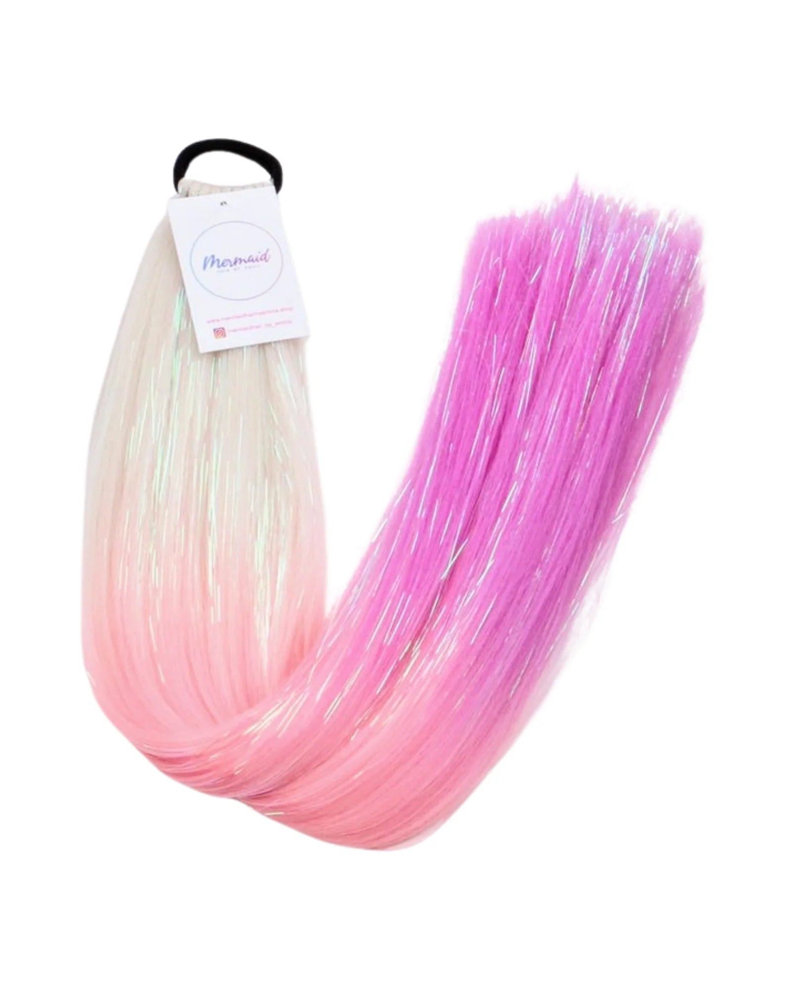 Princess Peach With Tinsel Hair Extensions by Mermaid Hair by Emma