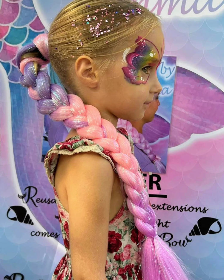 MERMAID HAIR BY EMMA | PURPLE PEACH PINK WITH TINSEL *STOCK ARRIVING WEEK OF 18 DEC* by MERMAID HAIR BY EMMA - The Playful Collective