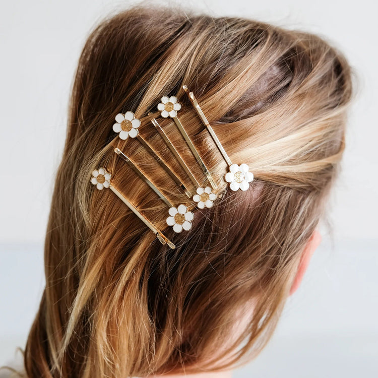 MIMI & LULA | DAISY ENAMEL KIRBY GRIPS - PRAIRIE GIRL *PRE-ORDER* by MIMI & LULA - The Playful Collective