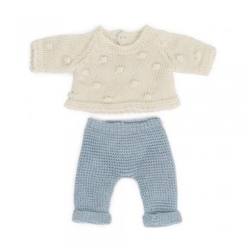 MINILAND EDUCATIONAL DOLLS | 21CM DOLL CLOTHING - ECO KNITTED SWEATER & TROUSERS SET by MINILAND EDUCATIONAL DOLLS - The Playful Collective