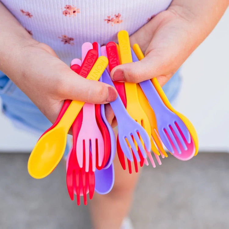 MONTIICO OUT & ABOUT CUTLERY SET Strawberry by MONTIICO - The Playful Collective