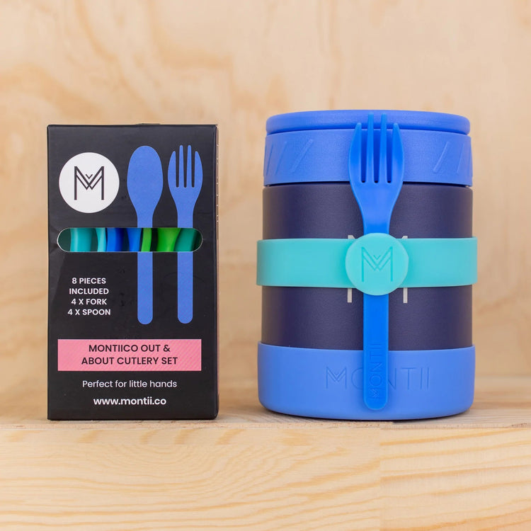 MONTIICO OUT & ABOUT CUTLERY SET Strawberry by MONTIICO - The Playful Collective