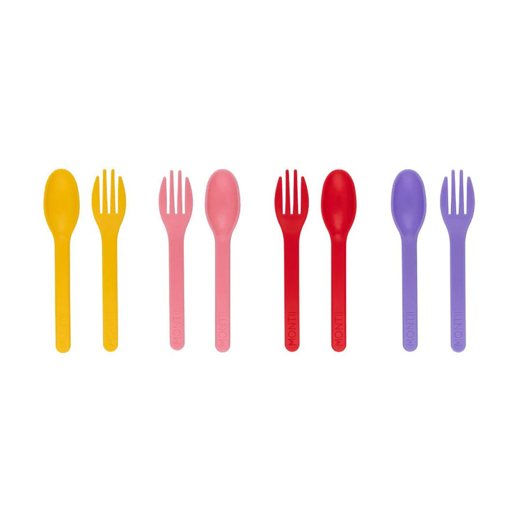 MONTIICO OUT & ABOUT CUTLERY SET Strawberry by MONTIICO - The Playful Collective