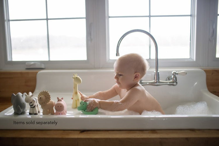 NATURAL RUBBER BABY RATTLE & BATH TOY - ZEBRA by TIKIRI - The Playful Collective