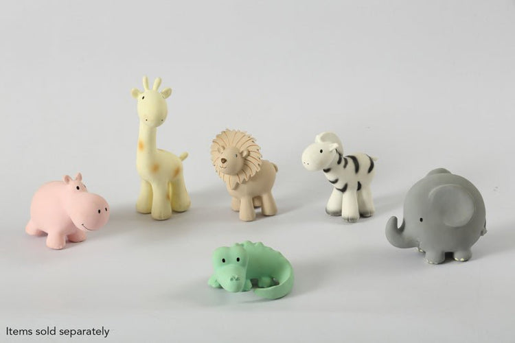 NATURAL RUBBER BABY RATTLE & BATH TOY - ZEBRA by TIKIRI - The Playful Collective