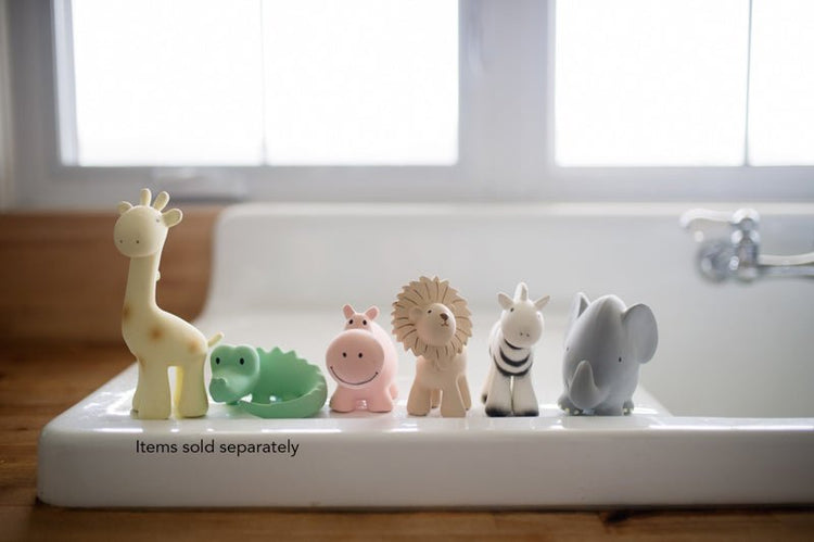 NATURAL RUBBER BABY RATTLE & BATH TOY - ZEBRA by TIKIRI - The Playful Collective