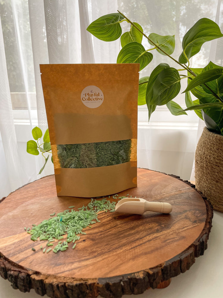 NATURAL SENSORY RICE - FIELD Small (200g) by THE PLAYFUL COLLECTIVE - The Playful Collective